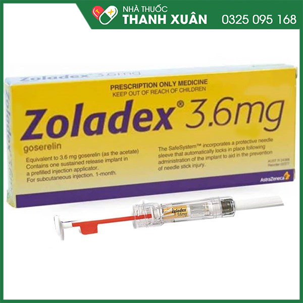 Zoladex 3,6mg trị ung thư vú và ung thư tuyến tiền liệt